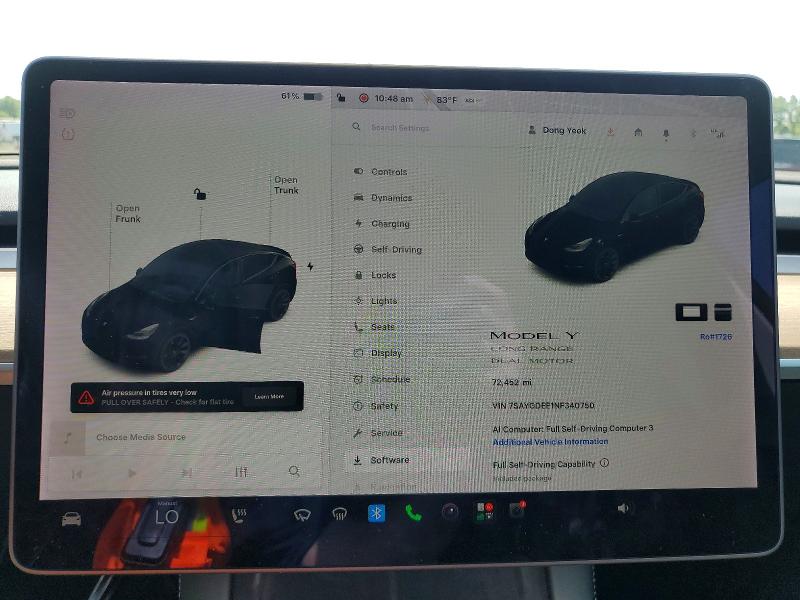 Aukcja sprzedaży 2022 Tesla Model Y, vin: 7SAYGDEE1NF340750, numer aukcji: 62549936