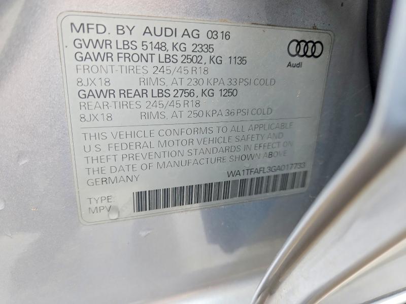 Продажа на аукционе авто 2016 Audi A4 Allroad, vin: WA1TFAFL3GA017733, номер лота: 62704886