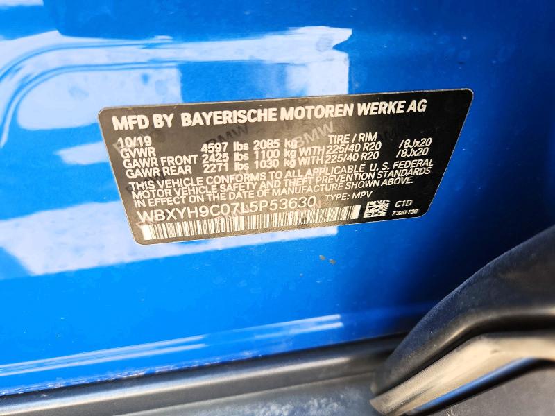Aukcja sprzedaży 2020 Bmw X2, vin: WBXYH9C07L5P53630, numer aukcji: 59383876