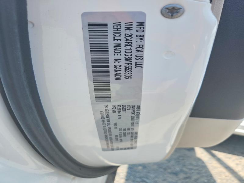 62161296 :رقم المزاد ، 2C4RC1DG8MR552305 vin ، 2021 Chrysler Voyager مزاد بيع