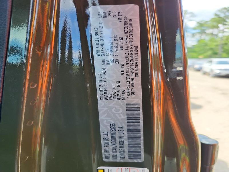 60151846 :رقم المزاد ، 1C4HJXDG0MW753255 vin ، 2021 Jeep Wrangler Unlimited مزاد بيع