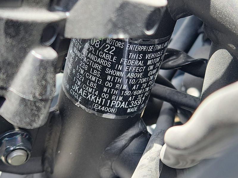 61584396 :رقم المزاد ، JKAEXKH11PDAL3597 vin ، 2023 Kawasaki Ex400 مزاد بيع