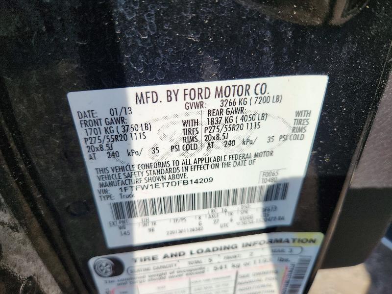 Продаж на аукціоні авто 2013 Ford F150, vin: 1FTFW1ET7DFB14209, номер лоту: 60560646