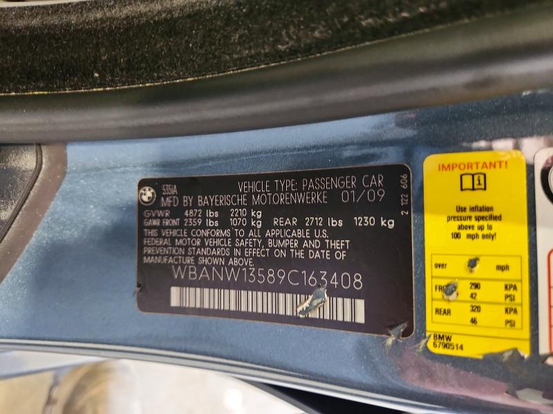 Продажа на аукционе авто 2009 Bmw 535, vin: WBANW13589C163408, номер лота: 59286616
