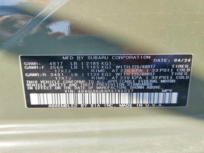 Продажа на аукционе авто 2024 Subaru Crosstrek, vin: 4S4GUHU69R3785027, номер лота: 62917676