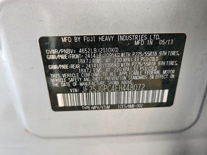 Aukcja sprzedaży 2014 Subaru Forester, vin: JF2SJGPC4EH448072, numer aukcji: 62706136
