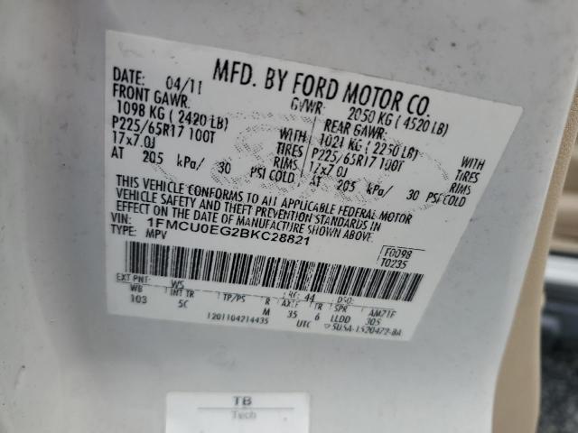 Aukcja sprzedaży 2011 Ford Escape, vin: 1FMCU0EG2BKC28821, numer aukcji: 61735466