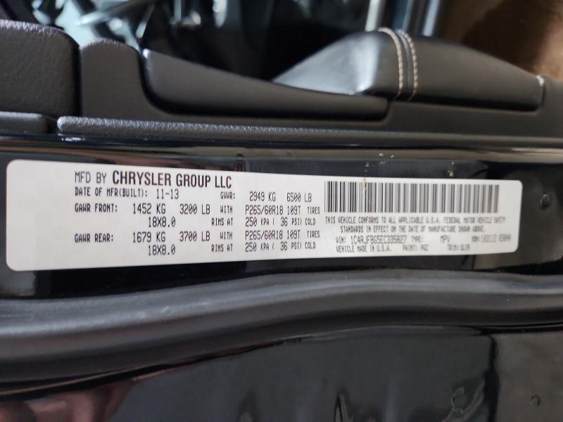 Продажа на аукционе авто 2014 Jeep Grand Cherokee, vin: 1C4RJFBG5EC335827, номер лота: 59876686