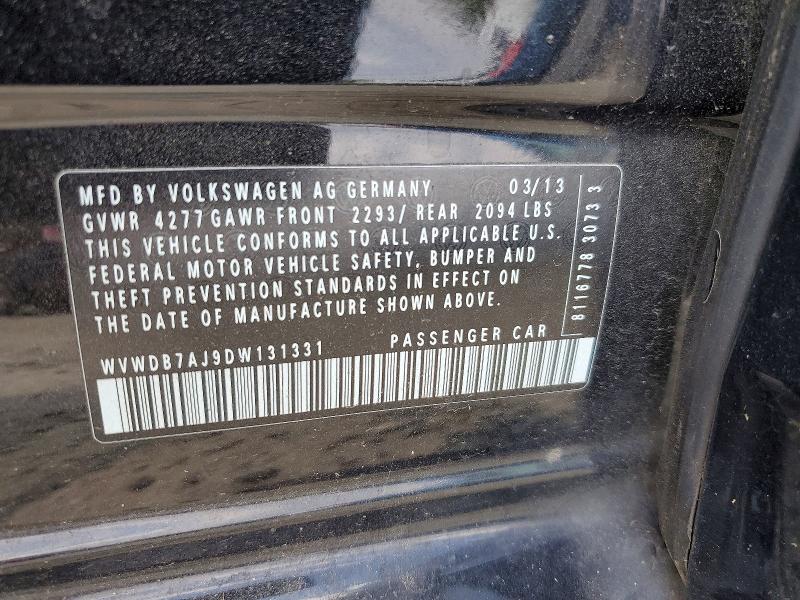 62585216 :رقم المزاد ، WVWDB7AJ9DW131331 vin ، 2013 Volkswagen Golf مزاد بيع