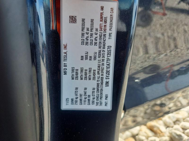 Продажа на аукционе авто 2026 Tesla Model 3, vin: 5YJ3E1EA7TF135570, номер лота: 59016016