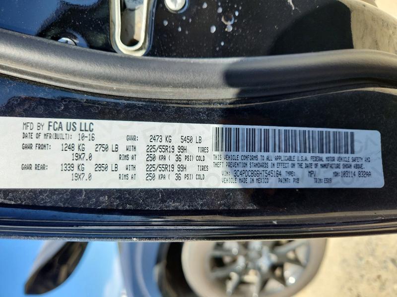 59716936 :رقم المزاد ، 3C4PDCBG6HT545164 vin ، 2017 Dodge Journey مزاد بيع