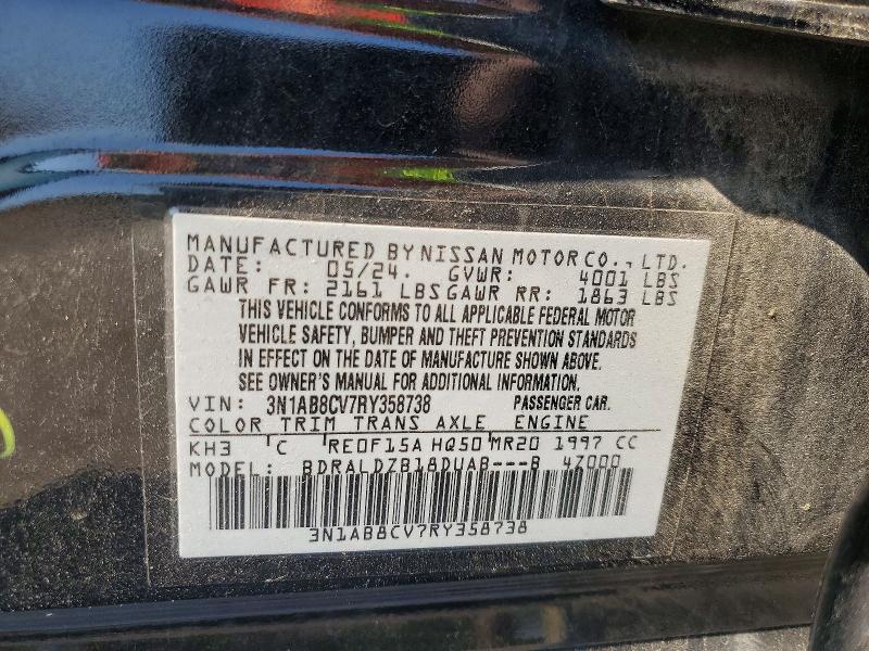 59725106 :رقم المزاد ، 3N1AB8CV7RY358738 vin ، 2024 Nissan Sentra مزاد بيع