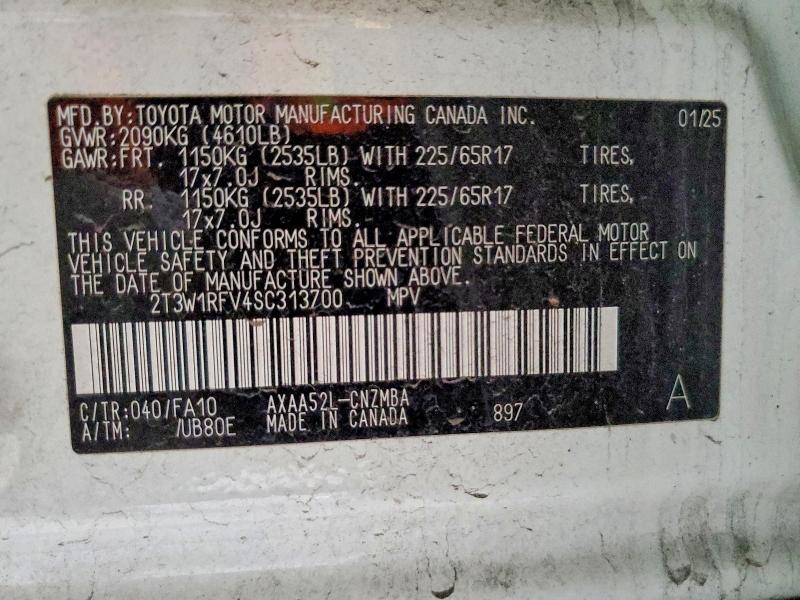 Продажа на аукционе авто 2025 Toyota Rav4, vin: 2T3W1RFV4SC313700, номер лота: 60502076