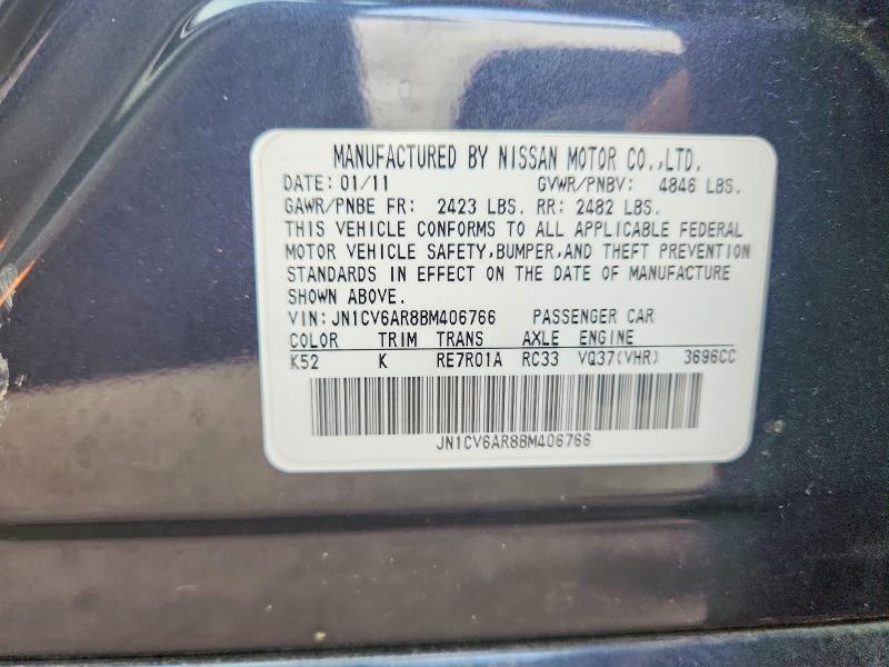 Продаж на аукціоні авто 2011 Infiniti G37 Sedan, vin: JN1CV6AR8BM406766, номер лоту: 62577006