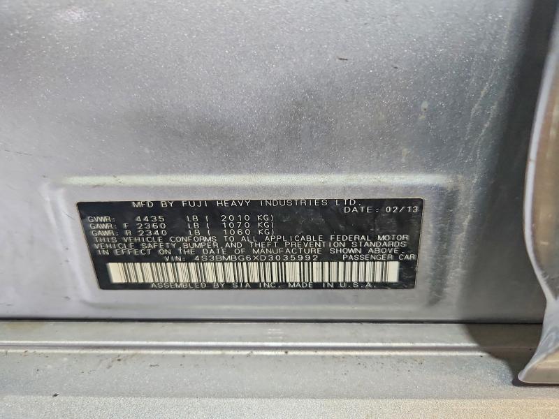 Продаж на аукціоні авто 2013 Subaru Legacy, vin: 4S3BMBG6XD3035992, номер лоту: 59970796