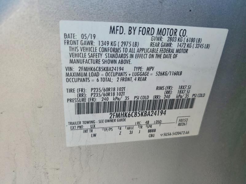 Продажа на аукционе авто 2019 Ford Flex, vin: 2FMHK6C85KBA24194, номер лота: 60065606