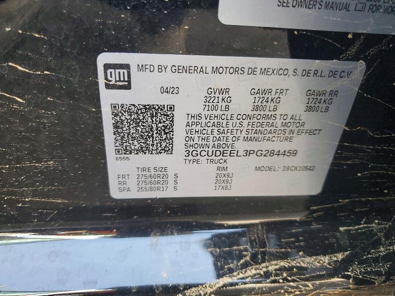 Продаж на аукціоні авто 2023 Chevrolet Silverado, vin: 3GCUDEEL3PG284459, номер лоту: 62003526