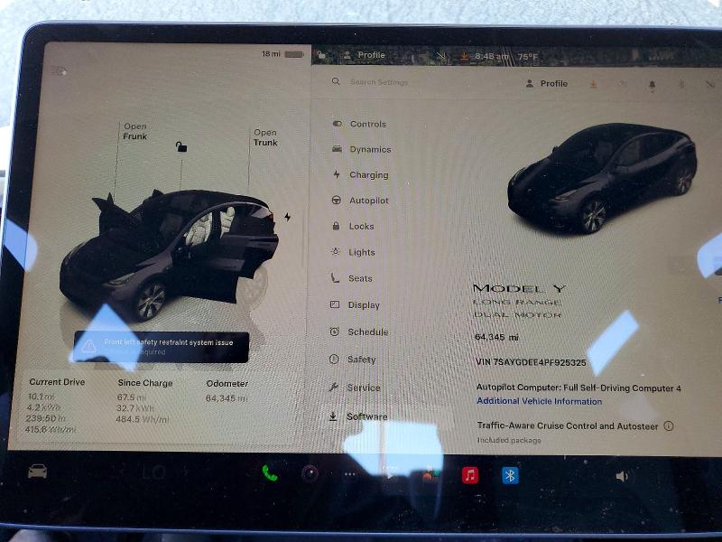 Aukcja sprzedaży 2023 Tesla Model Y, vin: 7SAYGDEE4PF925325, numer aukcji: 60432726
