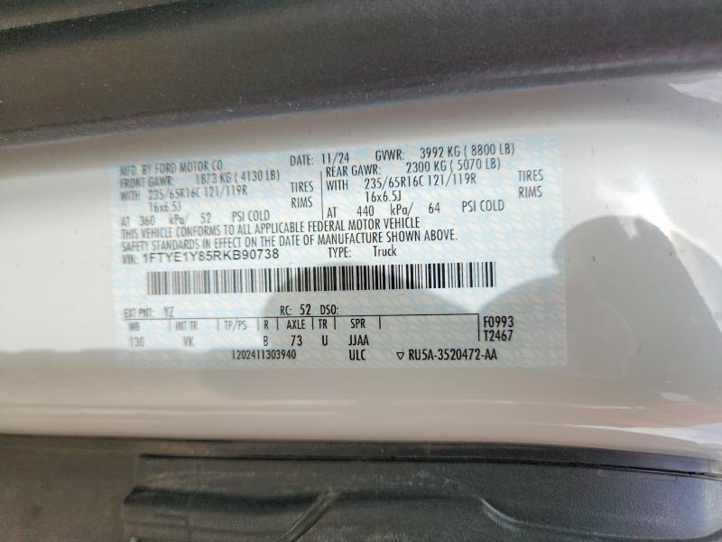 Продажа на аукционе авто 2024 Ford Transit, vin: 1FTYE1Y85RKB90738, номер лота: 61296626