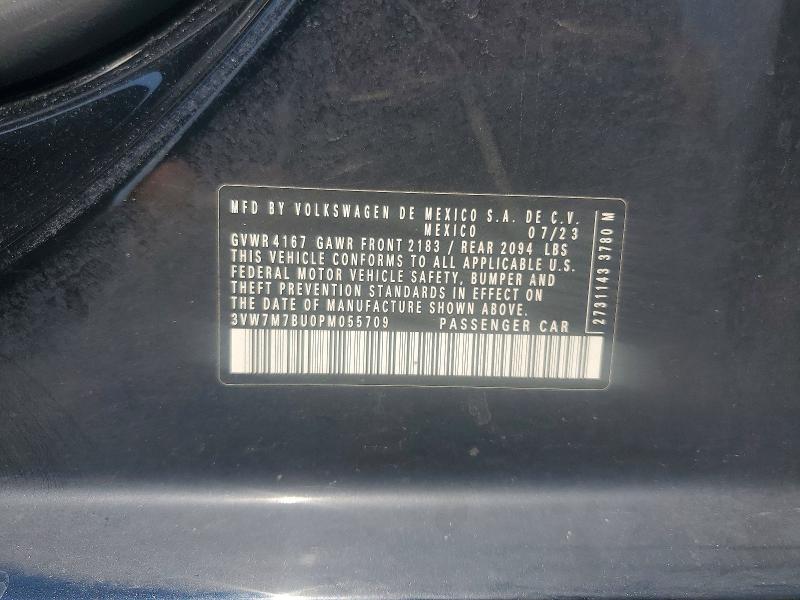 Aukcja sprzedaży 2023 Volkswagen Jetta, vin: 3VW7M7BU0PM055709, numer aukcji: 61206456