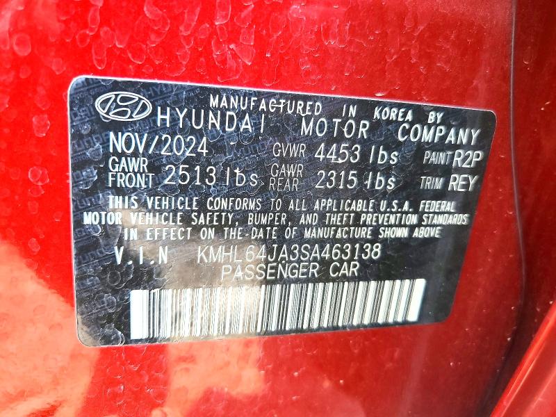 Продажа на аукционе авто 2025 Hyundai Sonata, vin: KMHL64JA3SA463138, номер лота: 60657656