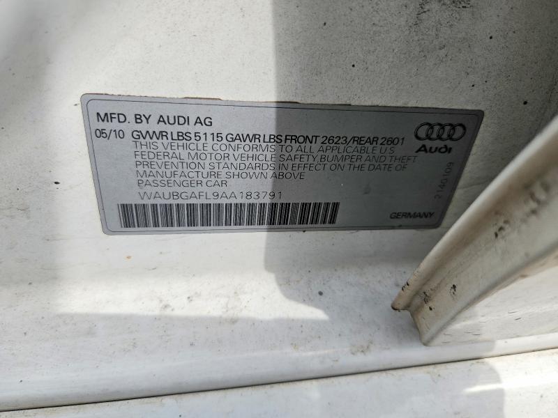 Продажа на аукционе авто 2010 Audi S4, vin: WAUBGAFL9AA183791, номер лота: 59712416