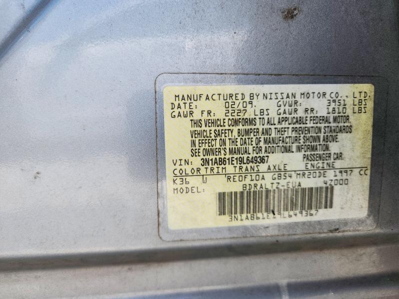 Продажа на аукционе авто 2009 Nissan Sentra, vin: 3N1AB61E19L649367, номер лота: 63512836