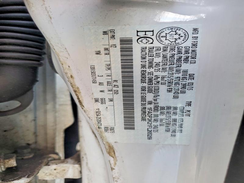 63484656 :رقم المزاد ، 1FADP3K21FL265259 vin ، 2015 Ford Focus مزاد بيع