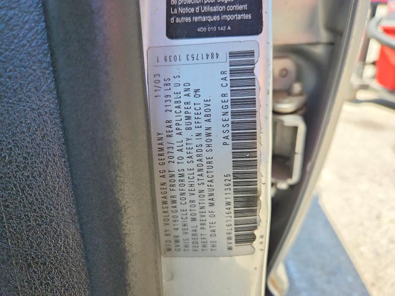 Продажа на аукционе авто 2004 Volkswagen Jetta, vin: WVWRL61J64W113625, номер лота: 63021796