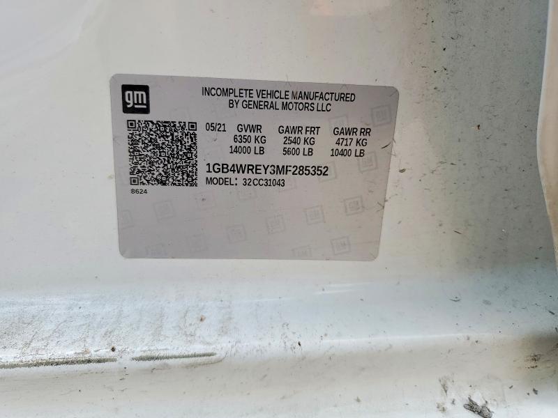 61953766 :رقم المزاد ، 1GB4WREY3MF285352 vin ، 2021 Chevrolet Silverado مزاد بيع