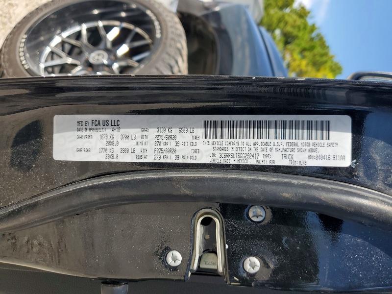 61738196 :رقم المزاد ، 3C6RR6LT6GG292417 vin ، 2016 Ram 1500 مزاد بيع