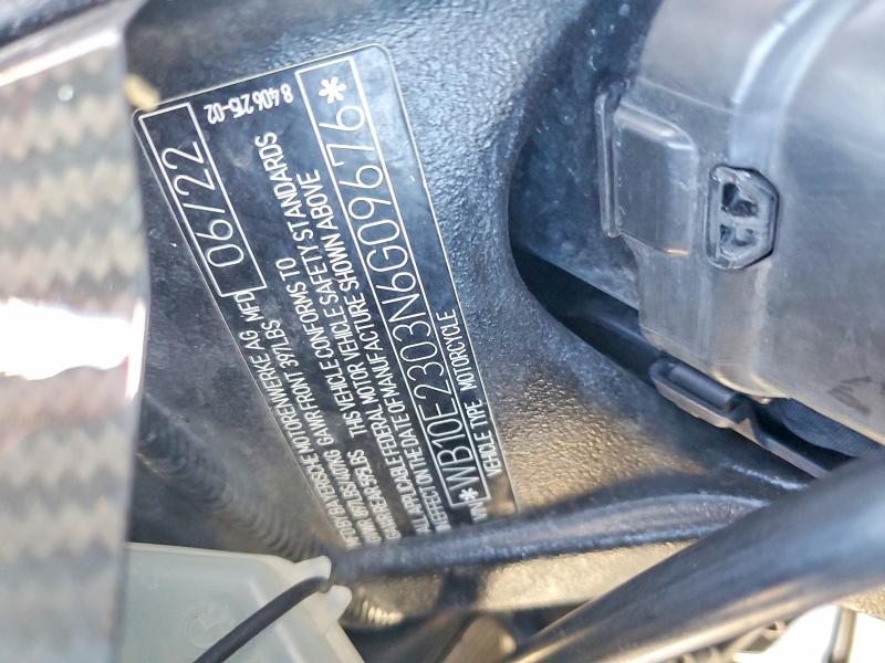 Aukcja sprzedaży 2022 Bmw S 1000, vin: WB10E2303N6G09676, numer aukcji: 60767256