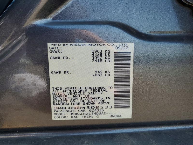 Aukcja sprzedaży 2023 Nissan Altima, vin: 1N4BL4DV6PN308533, numer aukcji: 61611836