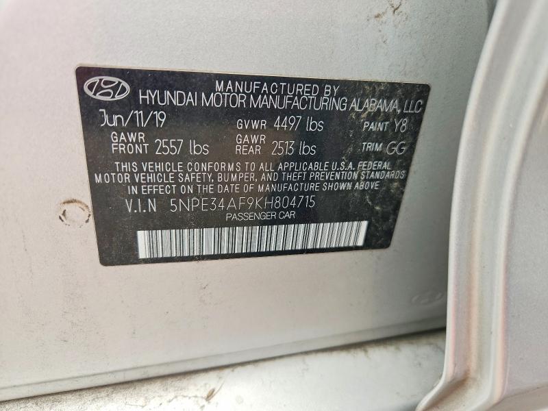 Продаж на аукціоні авто 2019 Hyundai Sonata, vin: 5NPE34AF9KH804715, номер лоту: 61543016