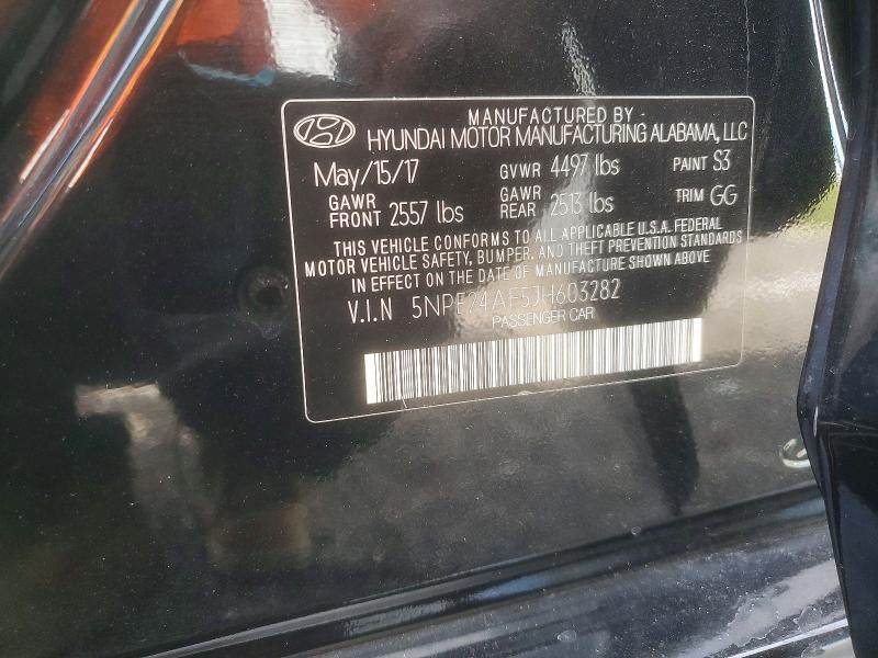 Aukcja sprzedaży 2018 Hyundai Sonata, vin: 5NPE24AF5JH603282, numer aukcji: 59356756