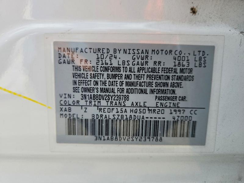 Aukcja sprzedaży 2025 Nissan Sentra, vin: 3N1AB8DV2SY239788, numer aukcji: 85629265