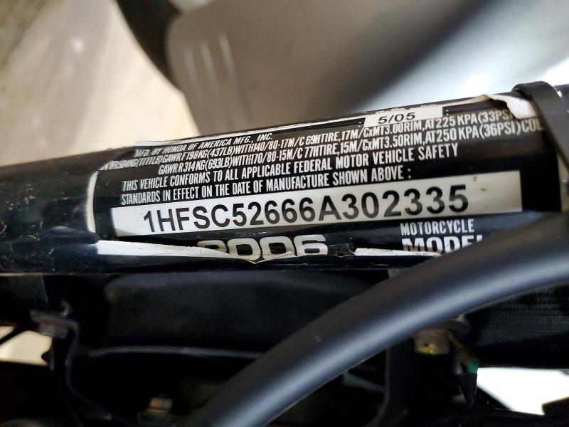 61306516 :رقم المزاد ، 1HFSC52666A302335 vin ، 2006 Honda Vtx1300 مزاد بيع