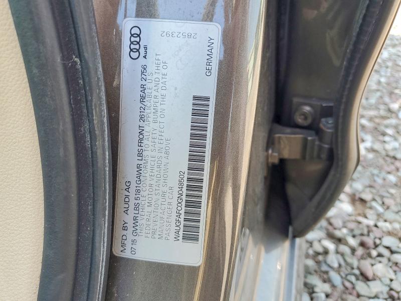 Продаж на аукціоні авто 2016 Audi A6, vin: WAUGFAFC0GN048502, номер лоту: 59260606