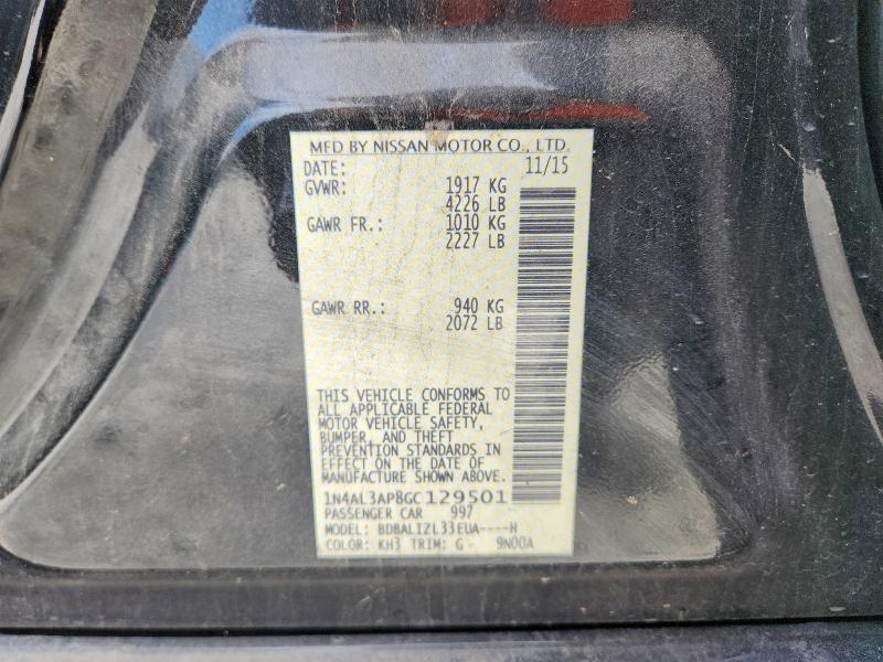 59851946 :رقم المزاد ، 1N4AL3AP8GC129501 vin ، 2016 Nissan Altima مزاد بيع