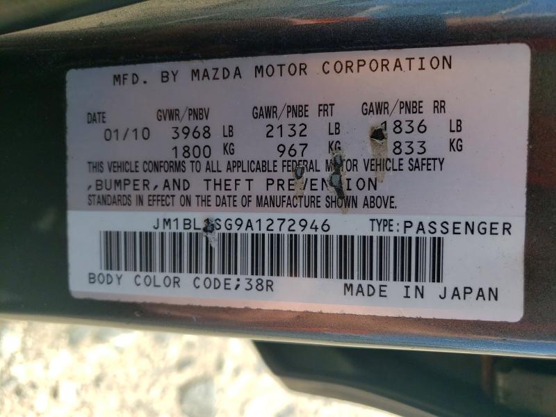Aukcja sprzedaży 2010 Mazda 3, vin: JM1BL1SG9A1272946, numer aukcji: 59153936