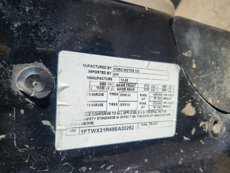 2009 Ford F350 მანქანა იყიდება აუქციონზე, vin: 1FTWX31R49EA30252, აუქციონის ნომერი: 63044526