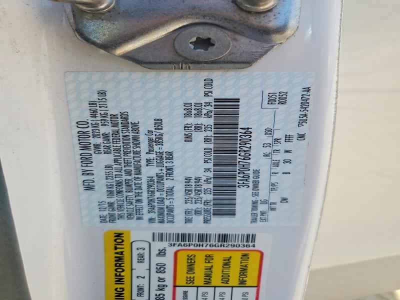 Продажа на аукционе авто 2016 Ford Fusion, vin: 3FA6P0H76GR290364, номер лота: 60926496