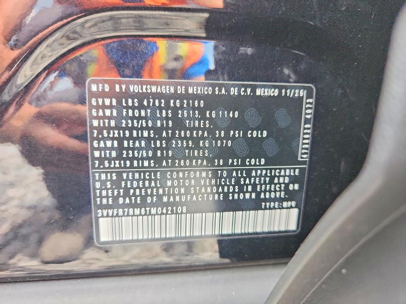 Продаж на аукціоні авто 2026 Volkswagen Tiguan, vin: 3VVFR7RM6TM042108, номер лоту: 63413246