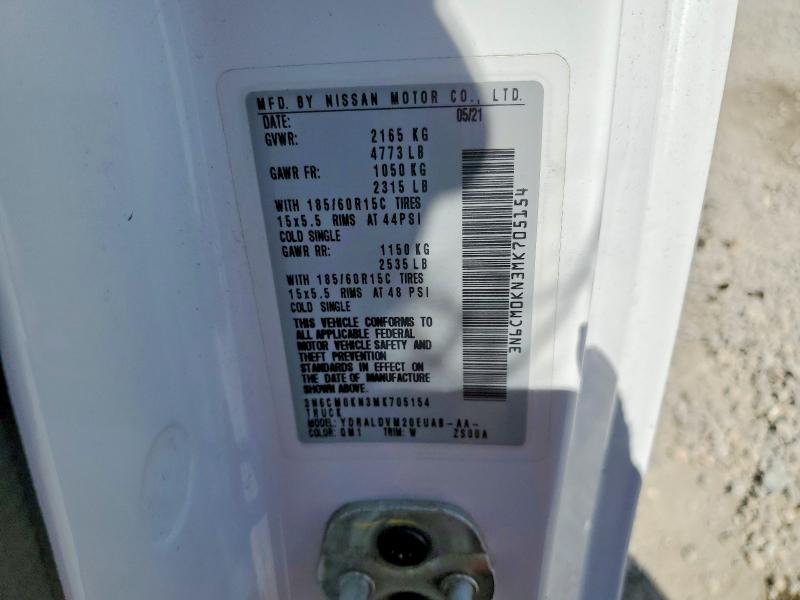 61731286 :رقم المزاد ، 3N6CM0KN3MK705154 vin ، 2021 Nissan Nv200 مزاد بيع