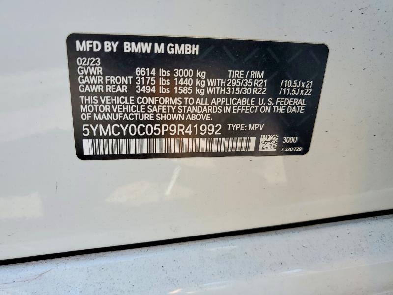 Продаж на аукціоні авто 2023 Bmw X6, vin: 5YMCY0C05P9R41992, номер лоту: 62628886