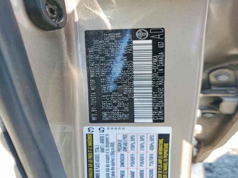 Продаж на аукціоні авто 2006 Toyota Corolla, vin: 2T1BR32E76C650953, номер лоту: 62287216