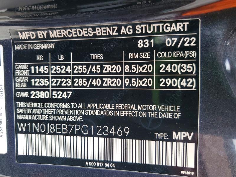 Aukcja sprzedaży 2023 Mercedes-benz Glc Coupe, vin: W1N0J8EB7PG123469, numer aukcji: 61763126