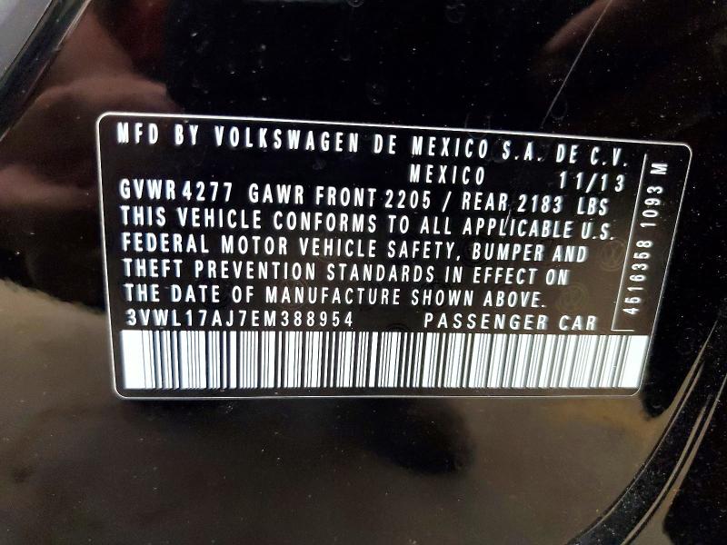 Продаж на аукціоні авто 2014 Volkswagen Jetta, vin: 3VWL17AJ7EM388954, номер лоту: 61565686