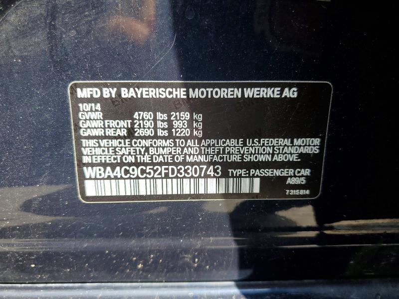 Aukcja sprzedaży 2015 Bmw 428, vin: WBA4C9C52FD330743, numer aukcji: 60083216