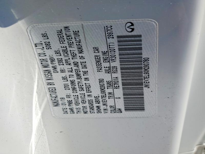 Продаж на аукціоні авто 2019 Infiniti Q60, vin: JN1EV7EL6KM290780, номер лоту: 60565246